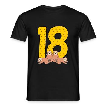 18th birthday - Men's T-Shirt - black - Front - AI Model Male 178 light (178cm)