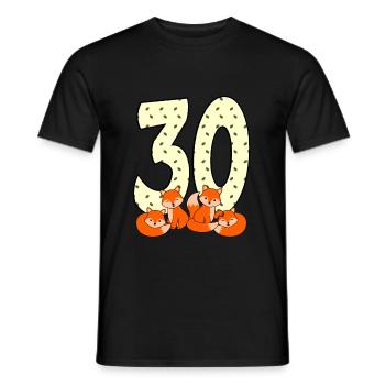 30e anniversaire - T-shirt homme - noir - Devant - AI Model Male 178 light (178cm)