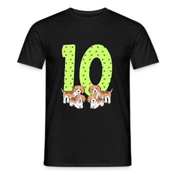 10th birthday - Men's T-Shirt - black - Front - AI Model Male 178 light (178cm)
