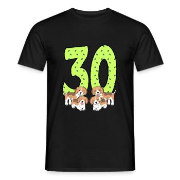 30e anniversaire - T-shirt homme - noir - Devant - AI Model Male 178 light (178cm)