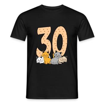 30e anniversaire - T-shirt homme - noir - Devant - AI Model Male 178 light (178cm)