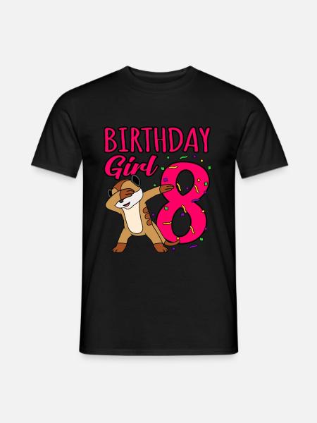 8th birthday - Men's T-Shirt - black