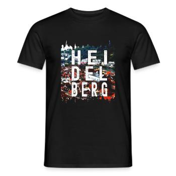 Heidelberg - Männer T-Shirt - Schwarz - Vorne - AI Model Male 178 light (178cm)