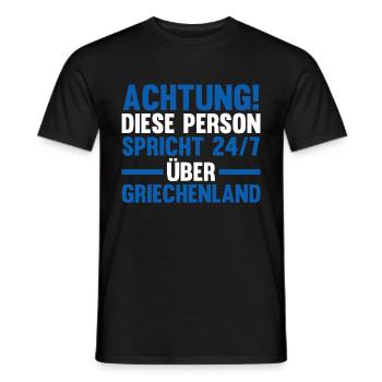 Griechen Grieche Griechenland - Männer T-Shirt - Schwarz - Vorne - AI Model Male 178 light (178cm)