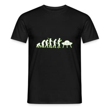 menschliche EVOLUTION ALIEN - Männer T-Shirt - Schwarz - Vorne - AI Model Male 178 light (178cm)