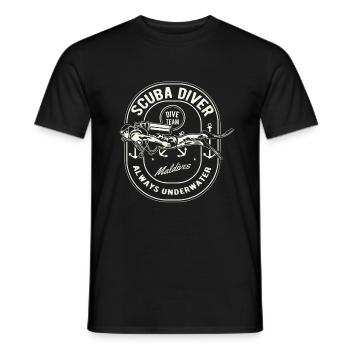 Scuba Diver Maldives Diving Maldives Gift - Men's T-Shirt - black - Front - AI Model Male 178 light (178cm)