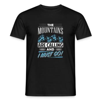 Die Berge rufen - Männer T-Shirt - Schwarz - Vorne - AI Model Male 178 light (178cm)