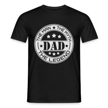 Dad The Man The Myth The Legend - Men's T-Shirt - black - Front - AI Model Male 178 light (178cm)