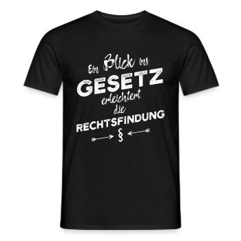 Ein Blick ins Gesetz ... und so weiter - Männer T-Shirt - Schwarz - Vorne - AI Model Male 178 light (178cm)