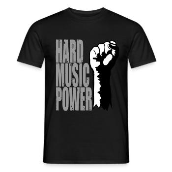 hard_music_design_3 - Männer T-Shirt - Schwarz - Vorne - AI Model Male 178 light (178cm)