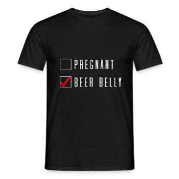 Enceinte bébé Bump vs. Bière idée cadeau du ventre - T-shirt homme - noir - Devant - AI Model Male 178 light (178cm)