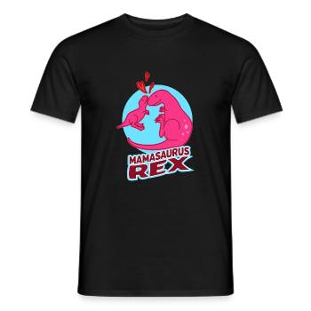 Mamasaurus Dinosaur T Rex Mother's Day for Mother - Men's T-Shirt - black - Front - AI Model Male 178 light (178cm)
