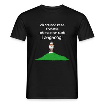 Ich muss nur nach Langeoog! - Männer T-Shirt - Schwarz - Vorne - AI Model Male 178 light (178cm)