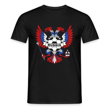 Drapeau de la Russie Moscou Poutine nation russe - T-shirt homme - noir - Devant - AI Model Male 178 light (178cm)