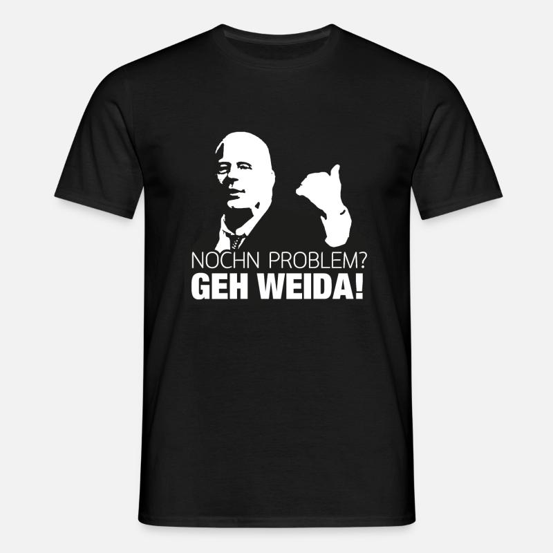 Problem? geh weida - Männer T-Shirt - Schwarz