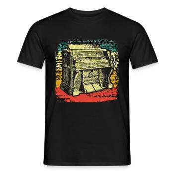 Organiste - T-shirt homme - noir - Devant - AI Model Male 178 light (178cm)