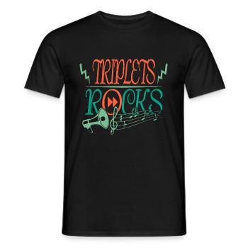 Drillinge Babies - Männer T-Shirt - Schwarz - Vorne - AI Model Male 178 light (178cm)