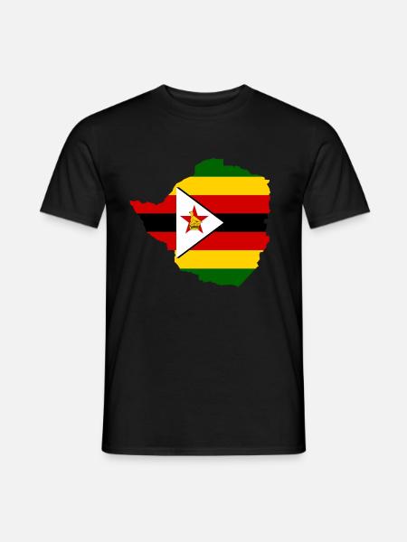 Zimbabwe flag - Men's T-Shirt - black