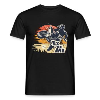 moto motocross motocross motocross - T-shirt uomo - nero - Fronte - AI Model Male 178 light (178cm)