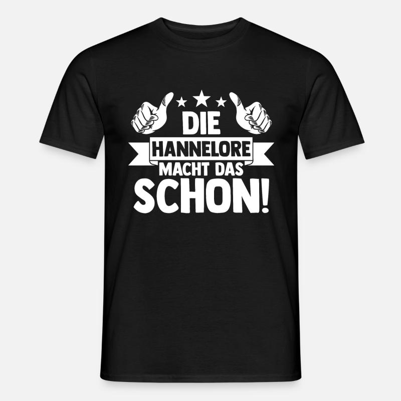 Hannelore - Männer T-Shirt - Schwarz