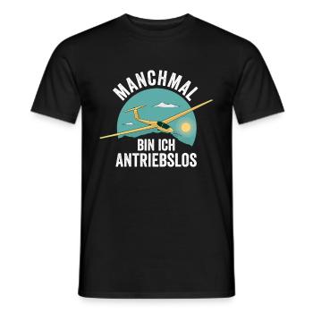 Segelflieger Fliegen Segelfliegen - Männer T-Shirt - Schwarz - Vorne - AI Model Male 178 light (178cm)
