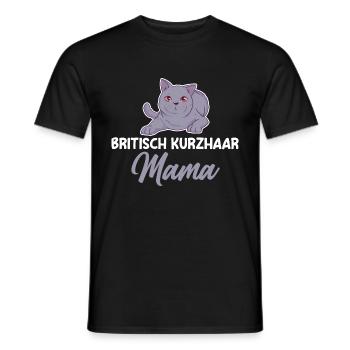 Britisch Kurzhaar Katze - Männer T-Shirt - Schwarz - Vorne - AI Model Male 178 light (178cm)