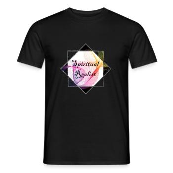 Spiritual Realist - Männer T-Shirt - Schwarz - Vorne - AI Model Male 178 light (178cm)