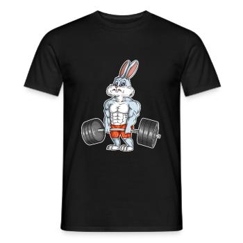 Ostern Osterhase Bodybuilding Fitness Sport Shirt - Männer T-Shirt - Schwarz - Vorne - AI Model Male 178 light (178cm)