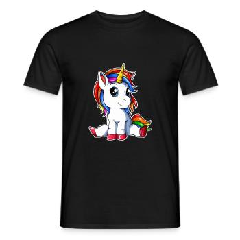 licorne - T-shirt homme - noir - Devant - AI Model Male 178 light (178cm)