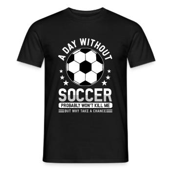 Football football - T-shirt homme - noir - Devant - AI Model Male 178 light (178cm)