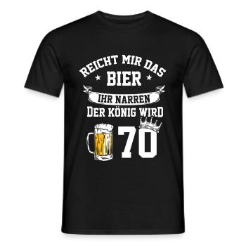 70 Bier Party Geburtstag Geschenk Idee - Männer T-Shirt - Schwarz - Vorne - AI Model Male 178 light (178cm)