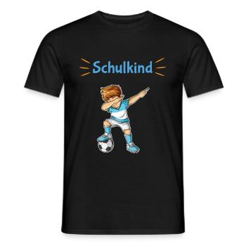 Schule Einschulung Schulanfang Schultüte Fußball - Männer T-Shirt - Schwarz - Vorne - AI Model Male 178 light (178cm)