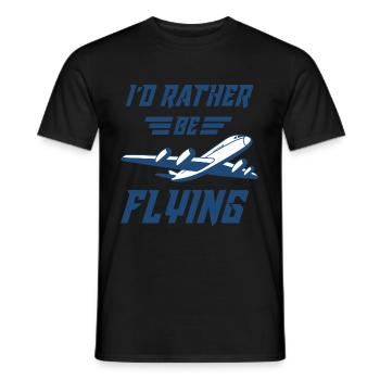 Pilot Flugzeug Fliegen - Männer T-Shirt - Schwarz - Vorne - AI Model Male 178 light (178cm)