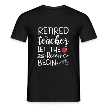 Lehrer Rente - Männer T-Shirt - Schwarz - Vorne - AI Model Male 178 light (178cm)