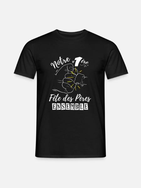 Notre 1ère Fête des Pères Ensemble - T-shirt homme - noir
