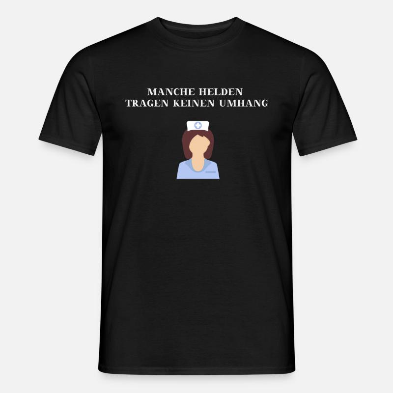 Krankenschwester Heldin Geschenkidee - Männer T-Shirt - Schwarz
