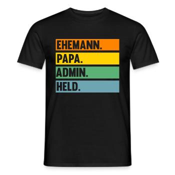 Informatiker Papa Vater Admin Administrator - Männer T-Shirt - Schwarz - Vorne - AI Model Male 178 light (178cm)