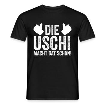Die Uschi Macht Dat Schon - Männer T-Shirt - Schwarz - Vorne - AI Model Male 178 light (178cm)