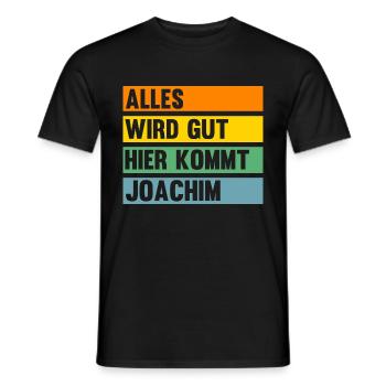 Joachim - Männer T-Shirt - Schwarz - Vorne - AI Model Male 178 light (178cm)