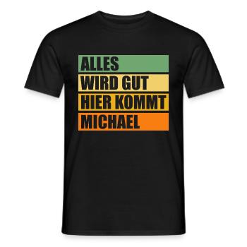 Michael - Männer T-Shirt - Schwarz - Vorne - AI Model Male 178 light (178cm)