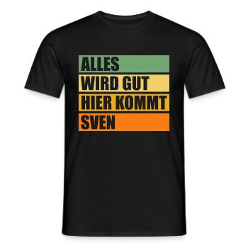 Sven - Männer T-Shirt - Schwarz - Vorne - AI Model Male 178 light (178cm)