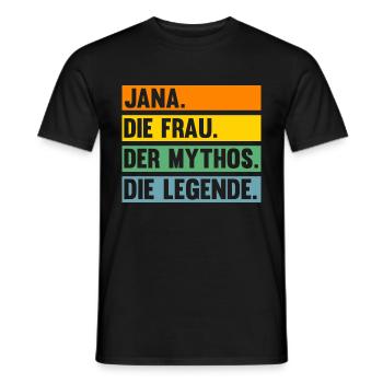 Jana - Männer T-Shirt - Schwarz - Vorne - AI Model Male 178 light (178cm)