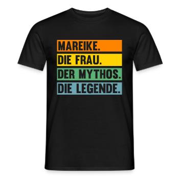 Mareike - Männer T-Shirt - Schwarz - Vorne - AI Model Male 178 light (178cm)