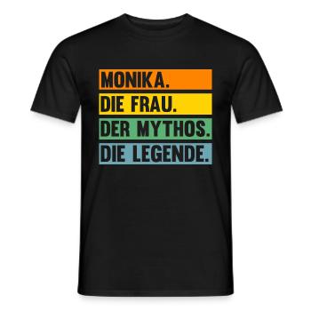 Monika - Männer T-Shirt - Schwarz - Vorne - AI Model Male 178 light (178cm)