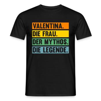 Valentina - Männer T-Shirt - Schwarz - Vorne - AI Model Male 178 light (178cm)
