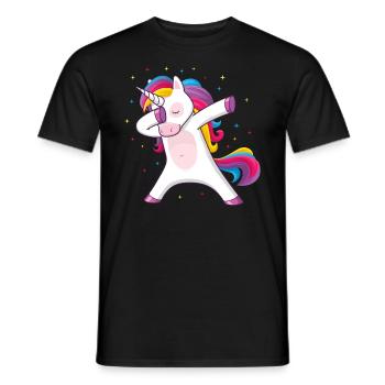 Dabbing Unicorn Dabbing Unicorn Gift Idea - T-shirt homme - noir - Devant - AI Model Male 178 light (178cm)