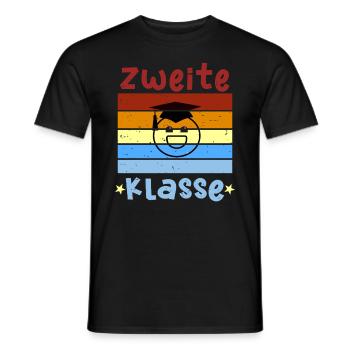 2. Klasse Smile Schulbeginn T shirt - Männer T-Shirt - Schwarz - Vorne - AI Model Male 178 light (178cm)