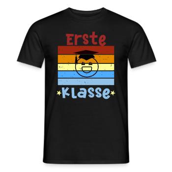 1. Klasse Smile Schulbeginn T shirt - Männer T-Shirt - Schwarz - Vorne - AI Model Male 178 light (178cm)