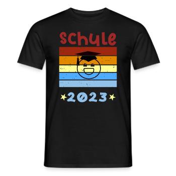 Schule 2023 1. Klasse Smile Schulbeginn T shirt - Männer T-Shirt - Schwarz - Vorne - AI Model Male 178 light (178cm)