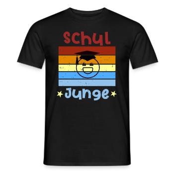 Schuljunge 1. Klasse Smile Schulbeginn T shirt - Männer T-Shirt - Schwarz - Vorne - AI Model Male 178 light (178cm)